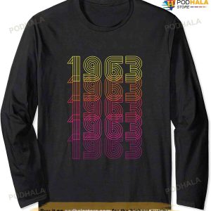 Retro Birthday Gift Woman Mom Vintage Classico Year 1963 Long Sleeve T-Shirt