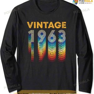 Retro Vintage 1963 60th Birthday Long Sleeve T-Shirt