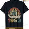 Retro Vintage 1963 Guitarist 1963 Birthday Guitar Player T-Shirt