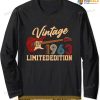 Retro Vintage 1963 Limited Edition 60th Birthday Guitars Long Sleeve T-Shirt