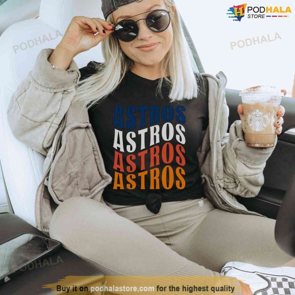 Retro Vintage Baseball Women Houston Astros Shirt