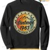 Retro Vintage Birthday Shirt 1963 Women Men Gifts 60th B-day Sweatshirt