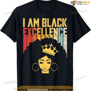 Retro Vintage Black Excellence African Pride History Month T-shirt
