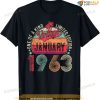 Retro Vintage January 1963 60 Years Old 60th Birthday Gift T-Shirt
