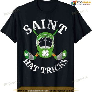 Saint Hat Tricks Hockey Shamrock St Patricks Day Gift Boys T-shirt