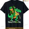 St Patricks Day Leprechaun Riding Dinosaur Gift Kids Boys T-shirt
