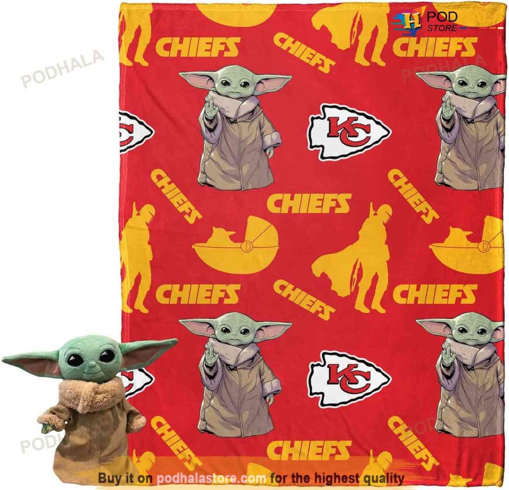 Star Wars NFL KC Chiefs Fleece Blanket, Kansas City Chiefs Gifts