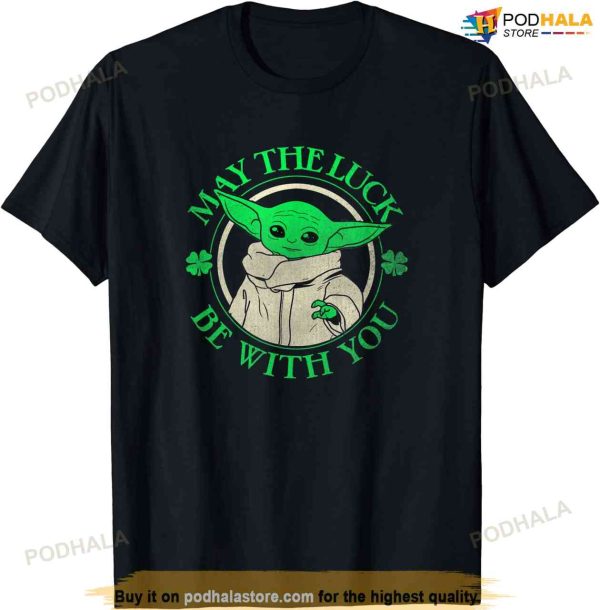 Star Wars St. Patrick’s Day Grogu May The Luck Be With You T-shirt