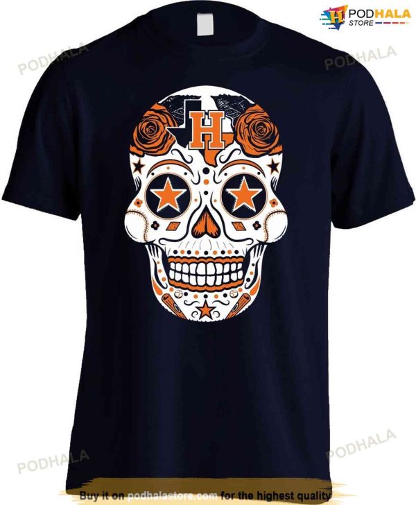 Sugar Skull Baseball MLB Houston Astros Shirt, Houston Astros Gift
