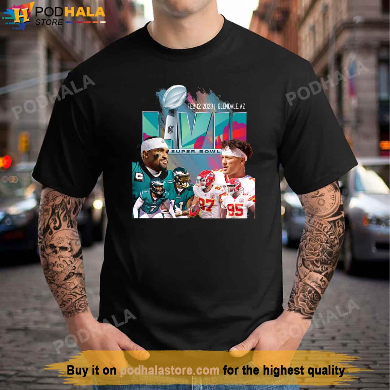 Super Bowl 2023 LVII Shirt, Kansas City Chiefs Vs Philadelphia Eagles T- Shirt - Bring Your Ideas, Thoughts And Imaginations Into Reality Today