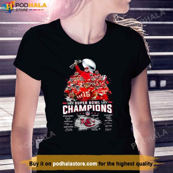 Super Bowl Champions Shirt, Kansas City Chiefs Signatures Tee