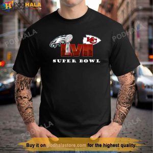 Super Bowl LVII Shirt Kansas City and Eagles Football Tee