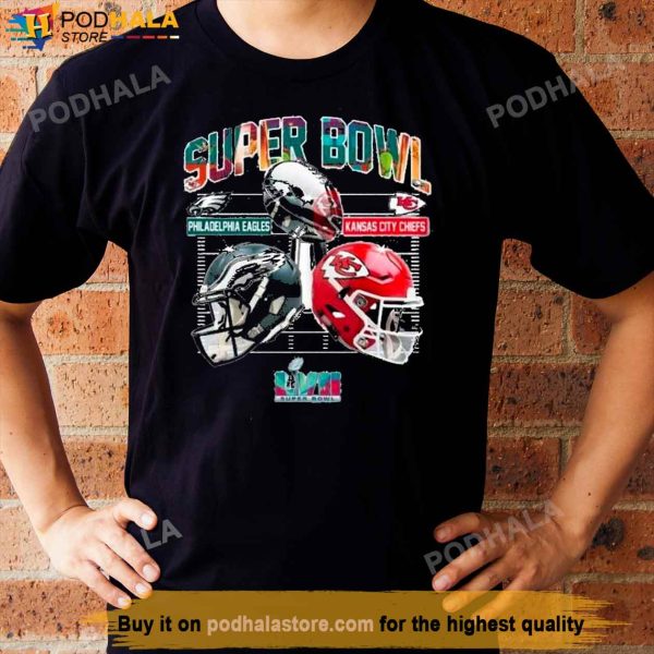 Super Bowl LVII T-Shirt Philadelphia Eagles Vs Kansas City Chiefs