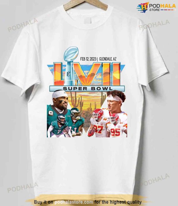 Super Bowl LVII Vintage Shirt, Philadelphia Eagles, Kansas City Chiefs