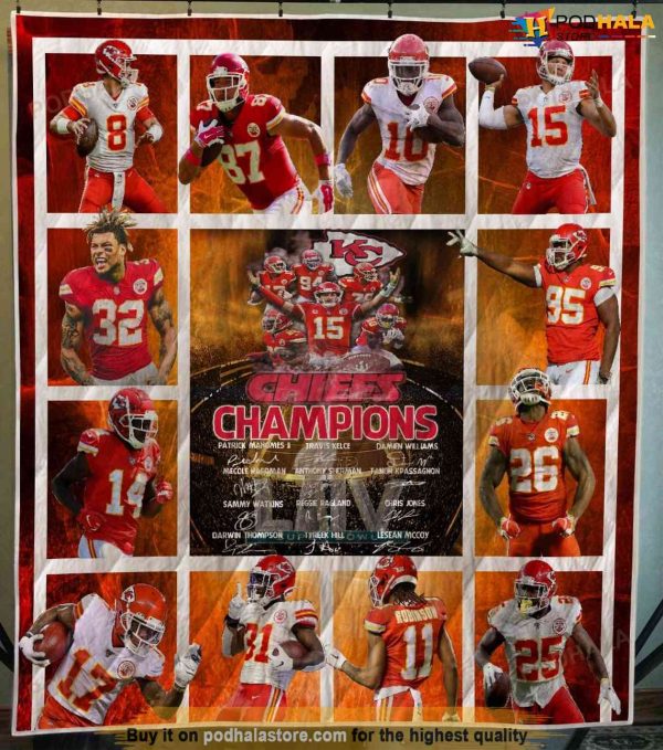 The Kansas City Chiefs Super Bowl Champions Quilt, Kc Chiefs Gifts