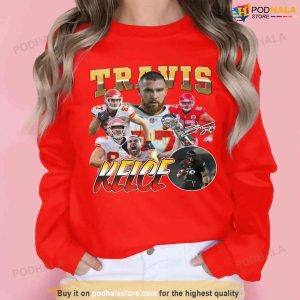 0112 WOMENS Kansas City Chiefs TRAVIS KELCE "Crew Neck" Jersey  Shirt black