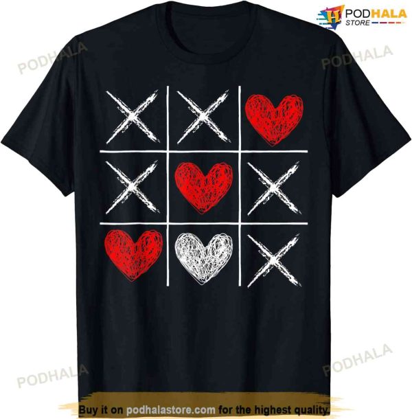 Valentines Day Tic-tac-toe Xo-xo Funny Valentine Gifts T-shirt