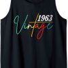 Vintage 1963 Birthday Shirt 60 Lettering Retro Graphic 60th Tank Top