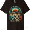 Vintage 1963 February 60 Years Old Retro 60th Birthday Gifts T-Shirt