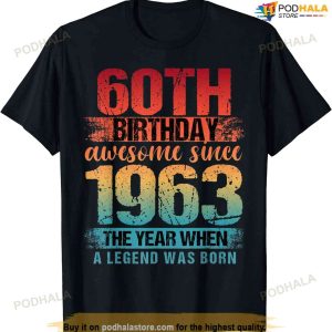 Vintage 1963 Limited Edition 1963 60 years old 60th Birthday T-Shirt
