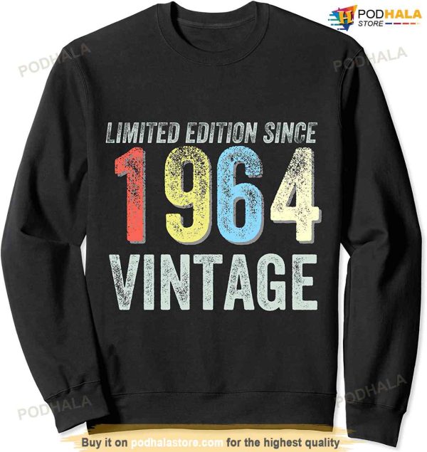 Vintage 1963 Limited Edition 58th Bday Shirt Retro Birthday Sweatshirt