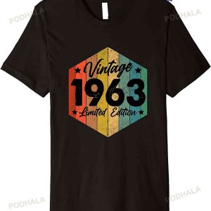 Vintage 1963 Limited Edition 60th Birthday Retro 60 Year Old T-Shirt
