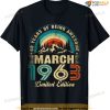 Vintage 1963 March 60 Years Old Retro 60th Birthday Gifts T-Shirt