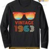 Vintage 1963 - Retro Sunset Cool Classic Sunglasses Birthday Long Sleeve T-Shirt