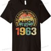 Vintage 60 Year Old March 1963 Limited Edition 60th Birthday T-Shirt