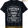 Vintage 60th Birthday Decorations Men Funny 1963 60 Birthday T-shirt