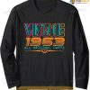 Vintage Birthday Vintage 1963 Original Parts Retro Long Sleeve T-Shirt