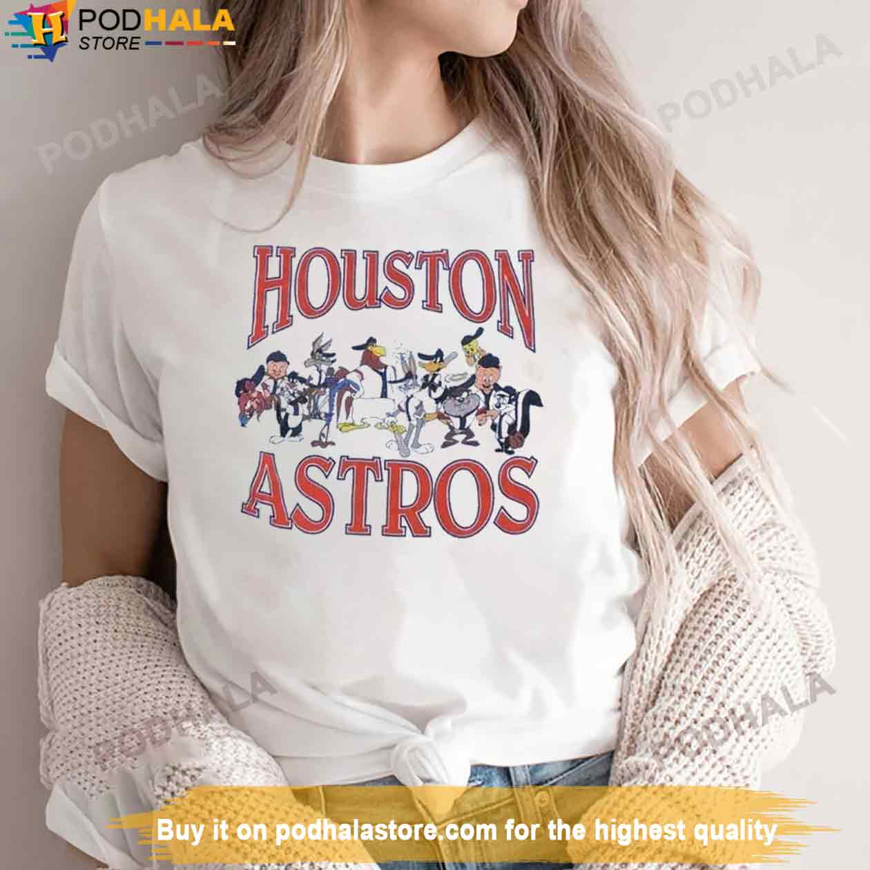Vintage MLB Houston Astros Looney Tunes Shirt, Houston Astros