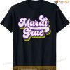 Vintage Masquerade Mardi Gras Groovy Beads Parade Costume T-shirt