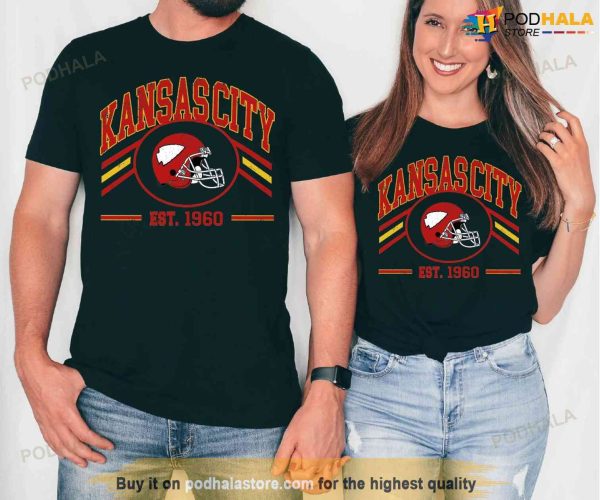 Vintage Styles Kansas City Football T Shirt, Unique Kansas City Chiefs Gifts