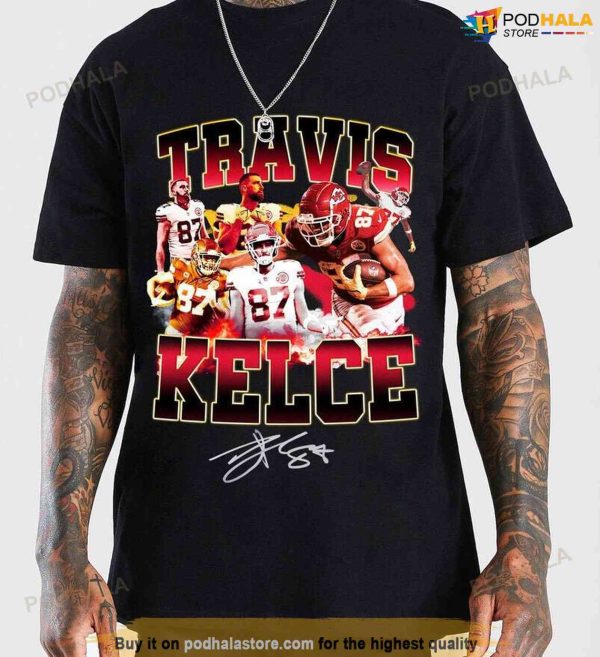 Vintage Travis Kelce Shirt, Chiefs Super Bowl LVII Champions 2023 Tee