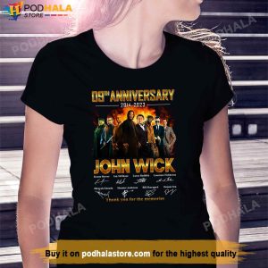9th Aniversary 2014 2023 John Wick Movie Gift For Fans Keanu Reeves TShirt