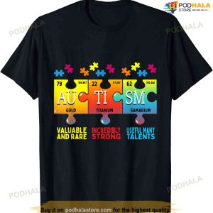 Autism Awareness Puzzle Chemical Elements T-shirt