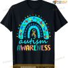 Autism Awareness Shirt Rainbow Puzzle Autism Awareness Month T-shirt