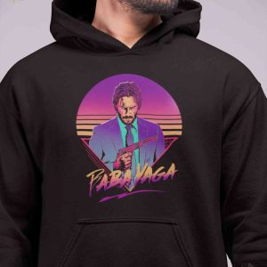 Baba Yaga John Wick Retro Neon Vintage T shirt Keanu Reeves Tee