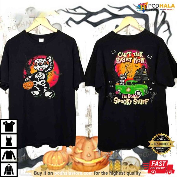 Buc-ees 2023 Halloween Shirt Can’t Talk Right Now I’m Doing Spooky Stuff Tee