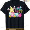 Bunny Gnome Rabbit Eggs Hunting Happy Easter Day Funny Easter Shirt