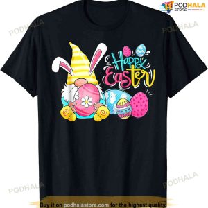 Bunny Gnome Rabbit Eggs Hunting Happy Easter Day Funny Easter Shirt