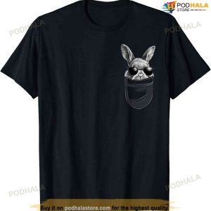 Bunny Happy Easter Shirts For Boys Bunny Pocket Kids Easter T-shirt