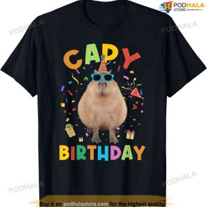 Capy Birthday Funny Capybara Animals Boys Girls Birthday T-shirt