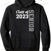 Class Of 2023 Senior 23 Shirt High School Graduation Party Pullover Hoodie