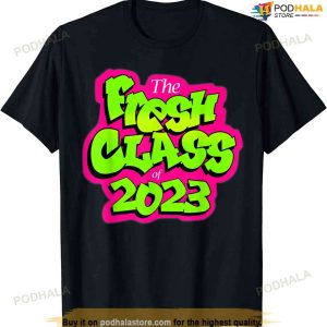 Class Of 2023 Senior Fresh 90s Retro Tv Style Graduation T-shirt