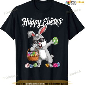 Dabbing Rabbit Easter Gift Eggs Dab Boys Girls Kid Easter Bunny Shirt