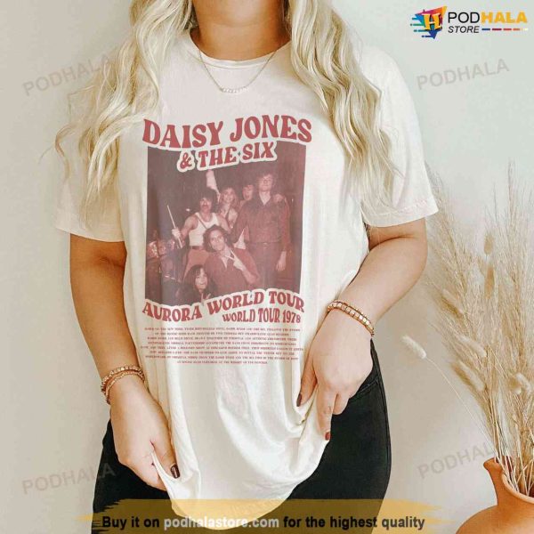 Daisy Jones And The Six Band Concert Shirt, Aurora Album Tour Merch