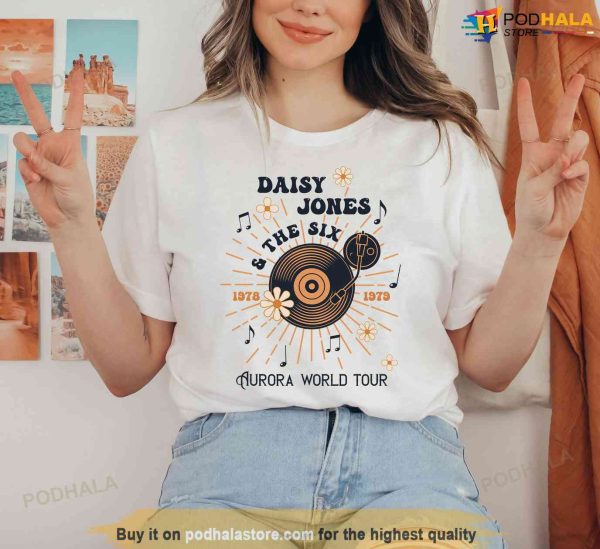 Daisy Jones and The Six Shirt, Book Concert TShirt, Aurora World Tour
