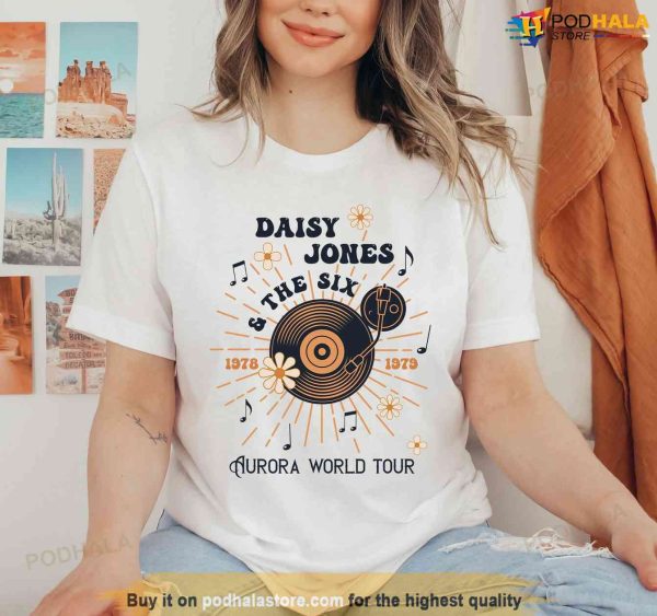 Daisy Jones and The Six Shirt, Book Concert TShirt, Aurora World Tour